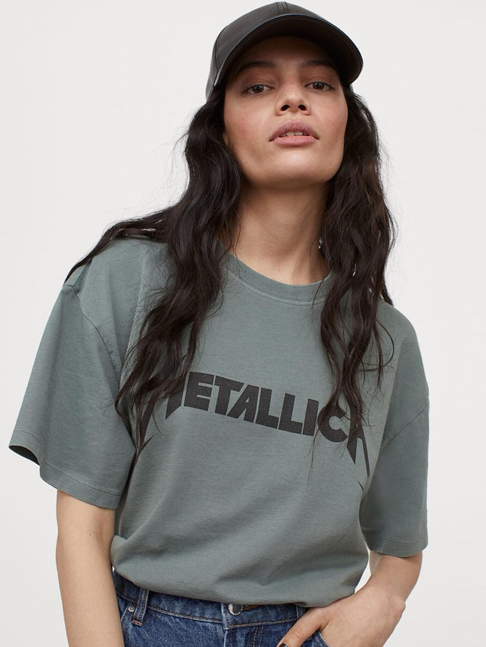 H&M Metallica Dusty Green Women’s T-Shirt